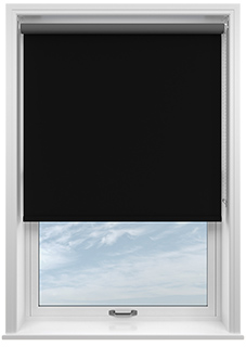 Solento (Blackout), Pure Black - Roller Blind